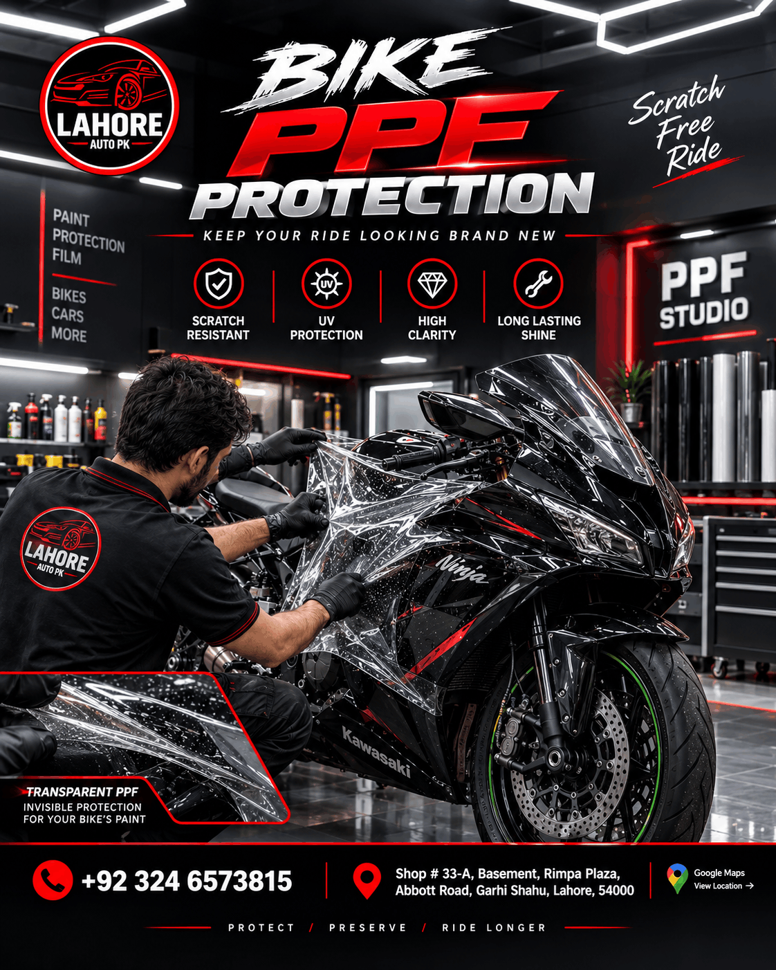 Motorcycle PPF Roll – Premium Paint Protection Film Roll at Lahore Auto